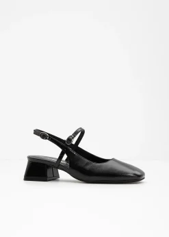 Escarpins slingback avec bride devant