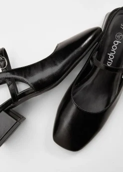 Escarpins slingback avec bride devant