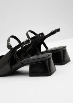Escarpins slingback avec bride devant