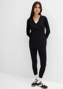 Gilet cache-cœur de grossesse et legging confortable (ens. 2 pces)