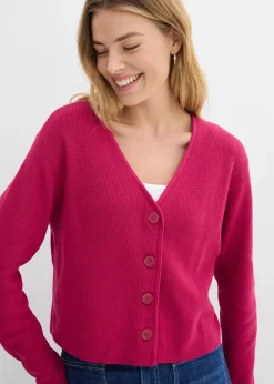 Gilet court en maille 100% coton