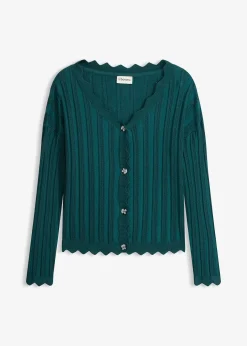 Gilet court en maille ajourée