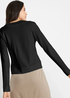 Gilet court en maille de viscose mélangée