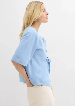 Gilet en fine maille à nouettes