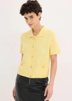 Gilet en maille à boutons décoratifs