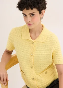 Gilet en maille à boutons décoratifs