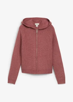 Gilet en maille à capuche