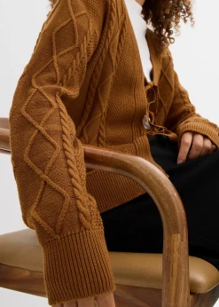 Gilet en maille à nouettes