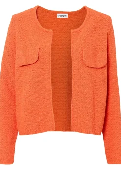Gilet en maille bouclette