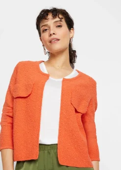 Gilet en maille bouclette