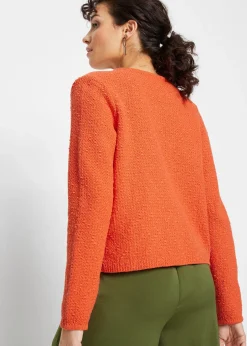 Gilet en maille bouclette