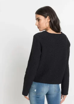 Gilet en maille bouclette