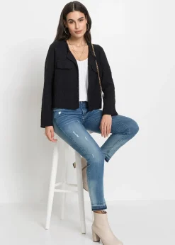 Gilet en maille bouclette
