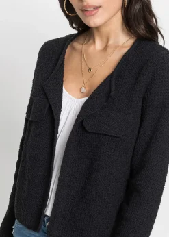Gilet en maille bouclette