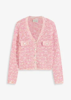 Gilet en maille bouclette