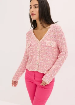 Gilet en maille bouclette