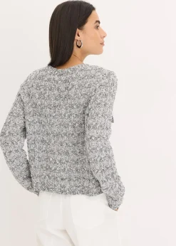 Gilet en maille bouclette