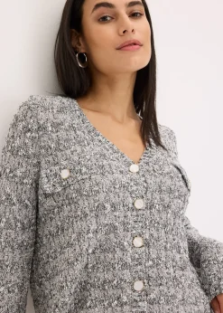 Gilet en maille bouclette