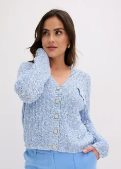 Gilet en maille bouclette