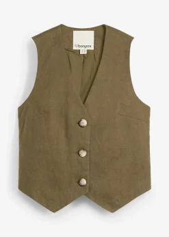 Gilet sans manches 100 % lin