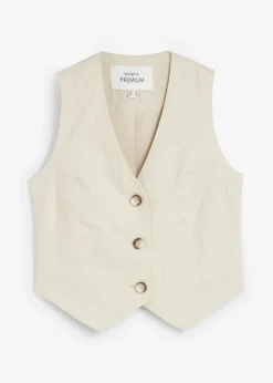 Gilet sans manches 100 % lin