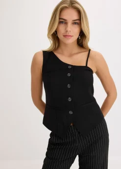 Gilet sans manches boutonné