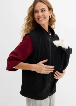 Gilet sans manches de grossesse et portage en polaire