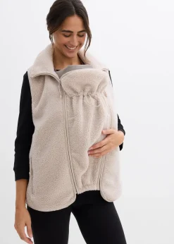 Gilet sans manches de grossesse et de portage en sherpa douillette