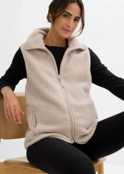 Gilet sans manches de grossesse et de portage en sherpa douillette