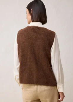 Gilet sans manches en grosse maille