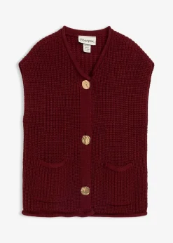 Gilet sans manches en maille avec des poches