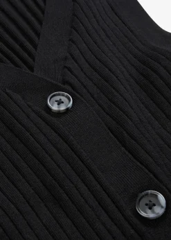 Gilet sans manches en maille côtelée