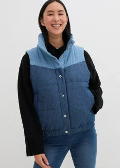 Gilet sans manches matelassé en jean
