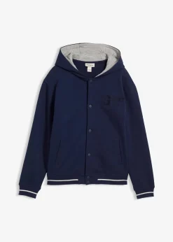 Gilet style universitaire à capuche en molleton 100% coton