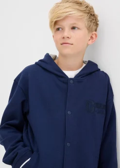 Gilet style universitaire à capuche en molleton 100% coton