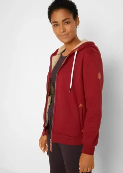 Gilet zippé à capuche avec doublure peluche