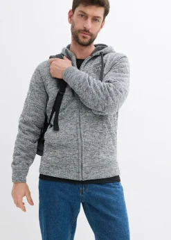 Gilet zippé à capuche avec doublure peluche