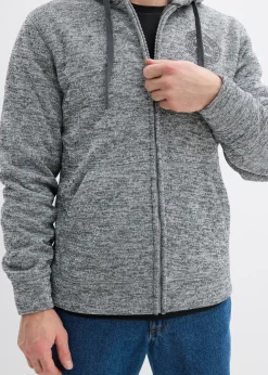 Gilet zippé à capuche avec doublure peluche