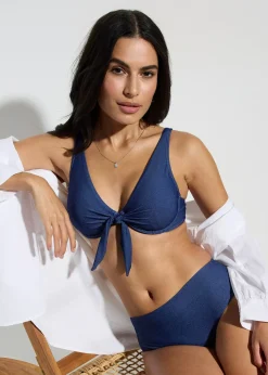 Haut de bikini à armatures, aspect jean