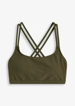 Haut de maillot brassière à bretelles croisées