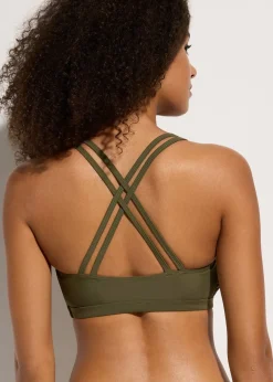 Haut de maillot brassière à bretelles croisées
