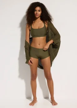 Haut de maillot brassière à bretelles croisées