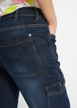 Jean 3/4 cargo stretch, taille normale