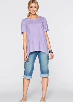 Jean 3/4 cargo stretch, taille normale
