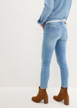 Jean 7/8 extensible, bas fendu