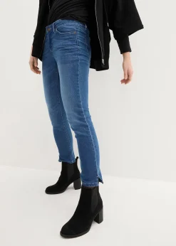 Jean 7/8 extensible, bas fendu