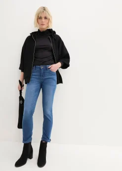 Jean 7/8 extensible, bas fendu