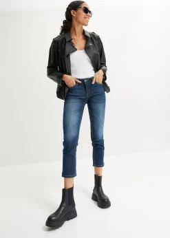 Jean 7/8 extensible, bas fendu
