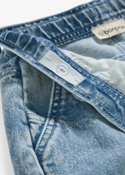Jean baggy poches cargo, taille mi-haute