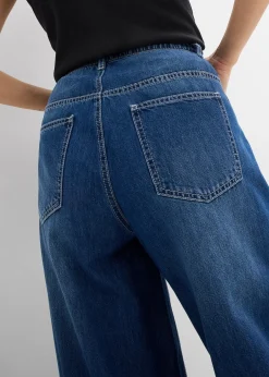 Jean balloon, taille haute, ultra-doux